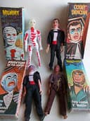 SET OF 4 LINCOLN MONSTERS 8" FIGURES BOXED PHANTOM, WOLFMAN, DRACULA, MUMMY,