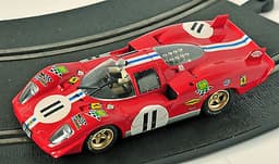 SLOTCAR, SCALEXTRIC: FLY: FERRARI 512S CODA LUNGA #11 LE MANS 1970: WITH CASE.