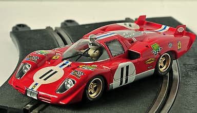 SLOTCAR, SCALEXTRIC: FLY: FERRARI 512S CODA LUNGA #11 LE MANS 1970: WITH CASE.