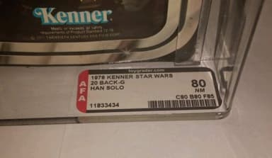 Star Wars Vintage Han Solo 20 Back AFA 80 Kenner Sealed