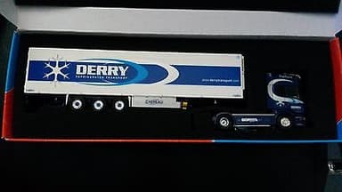 TEKNO SCANIA TOPLINE AND FRIDGE TRAILER DERRY LIVERY 1:50 SCALE IRISH COLLECTION