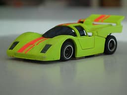 TYCO FLUORESCENT YELLOW FERRARI 512M HO SLOT CAR AFX/TOMY/AURORA/MATCHBOX ETC