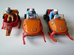 VINTAGE CORGI JUNIOR AMF SKI-DADDLER SNOWMOBILE PAIR - RARE c.1969/70