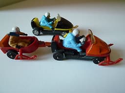 VINTAGE CORGI JUNIOR AMF SKI-DADDLER SNOWMOBILE PAIR - RARE c.1969/70