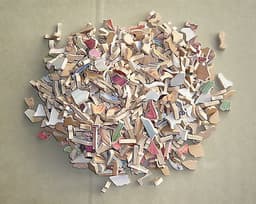 Vintage hand-cut wooden jigsaw puzzle - 657 pieces