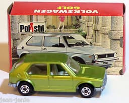 Vintage POLISTIL Volkswagen VW Golf Diecast Car Model Italy RJ51 1970\'s Politoys