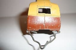 Vintage Pre war 1930\'s diecast Meccano Dinky 30g caravan, Cream and Brown