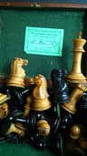 Antique Jaques Chess Set 1862 Edition Small Club Size 4 Inch Kings Box & Label
