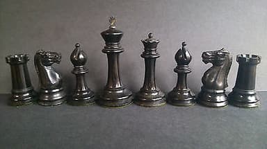 Antique Jaques Chess Set 1862 Edition Small Club Size 4 Inch Kings Box & Label