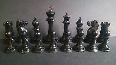 Antique Jaques Chess Set 1862 Edition Small Club Size 4 Inch Kings Box & Label