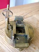 COMPLICATED VICTORIAN PATENT LARGE BRASS PADLOCK & KEY RARE ANTIQUE LOCK PUZZLE