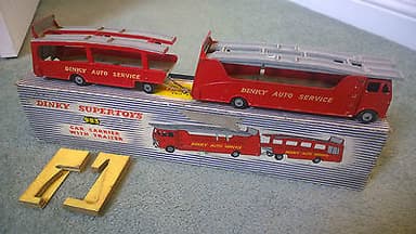 DINKY TOYS 983 CAR CARRIER WITH TRAILER NMIB ORIGINAL BOXED