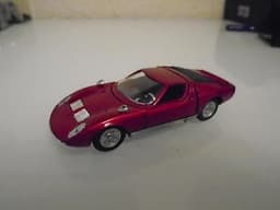 POLITOYS . LAMBORGHINI MIURA P400 - METALIC RED 1/43 scale diecast " ITALY"