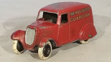 Prewar Dinky Toys Manchester Guardian 28c Type II Delivery Van - Scarce Toy