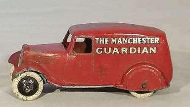 Prewar Dinky Toys Manchester Guardian 28c Type II Delivery Van - Scarce Toy
