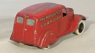 Prewar Dinky Toys Manchester Guardian 28c Type II Delivery Van - Scarce Toy
