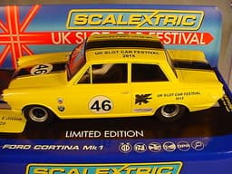 Scalextric UKSF 2015 Ford Cortina C3502SF Slot Car Festival. Car #1 of 120 MB