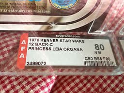 STAR WARS 1978 KENNER 12 BACK C PRINCESS LEIA ORGANA AFA GRADED