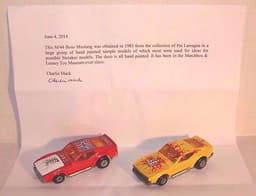 TWO MATCHBOX BOSS MUSTANG ONE-OF-A-KIND PRE-PROs; includes COA