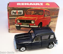 Vintage POLISTIL Renault 4 Diecast Car Model Italy RJ22 1970\'s Club 33 Politoys