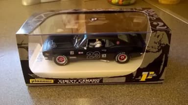 PIONEER J-CODE CHEVY CAMARO YENKO APOLLO RACER SLOT CAR. 1 of 18. SCALEXTRIC.