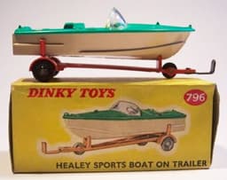Healey Sports Boat and Trailer by Dinky Toys