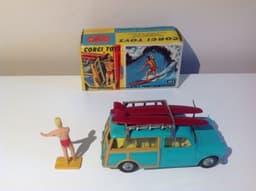 Corgi 485 Surfing B.M.C. Mini Countryman w/fig Boards BOXED