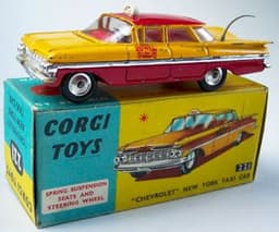 New York Chevrolet Taxi Cab by Corgi Toys