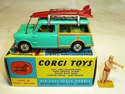 Corgi Toys 485 BMC Mini Countryman surfing with surfer B.M.C. - Dinky