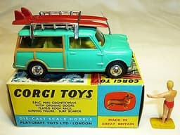 Corgi Toys 485 BMC Mini Countryman surfing with surfer B.M.C. - Dinky