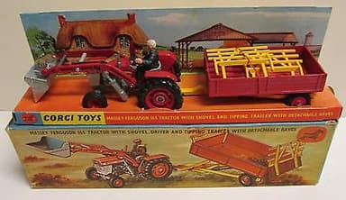 Corgi Toys, Gift Set 9 Massey Ferguson 165 Tractor with Shovel