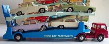 Bedford TK Car Transporter And Four Saloon Cars Gift Set by Corgi Toys
