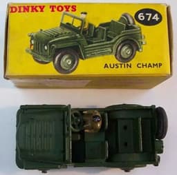 Army Austin Champ with Driver by Dinky Toys