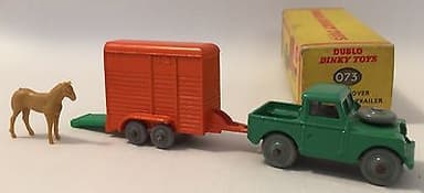 DINKY DUBLO MODEL No.73 LANDROVER AND HORSE BOX NMIB