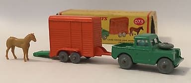 DINKY DUBLO MODEL No.73 LANDROVER AND HORSE BOX NMIB