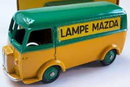 Fourgon Tole Peugeot \'Lampe Mazda\' Van by Dinky Toys