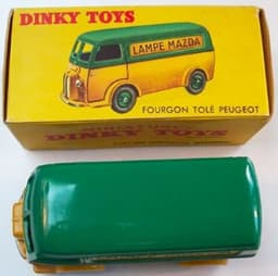 Fourgon Tole Peugeot \'Lampe Mazda\' Van by Dinky Toys