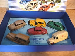 Dinky Toys Gift Set Number 3 Passenger Cars; boxed and complete; RARE toy cars