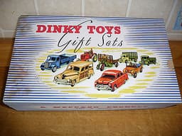 Dinky Toys Gift Set Number 3 Passenger Cars; boxed and complete; RARE toy cars