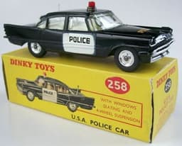 DeSoto Fireflite U.S.A. Police Car by Dinky Toys