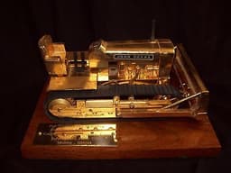 GOLD John Deere JD 1010 450 Crawler Dozer with Blade Dealer Sales Award 1/16