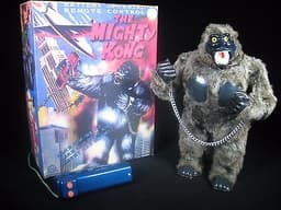 LARGE VINTAGE BATTERY OPERATED MIGHTY KING KONG GORILLA TIN TOY ROBOT MARX JAPAN