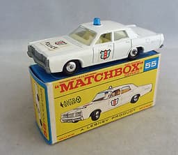 Lesney Matchbox Toys MB55d Mercury Police Car F BOX