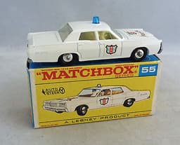 Lesney Matchbox Toys MB55d Mercury Police Car F BOX