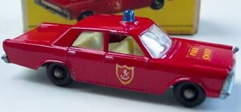 Ford Galaxie Fire Chief Car by Matchbox Lesney