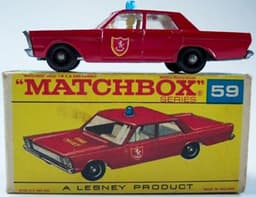 Ford Galaxie Fire Chief Car by Matchbox Lesney
