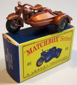 Harley Davidson Motor Cycle and Sidecar by Matchbox Moko Lesney