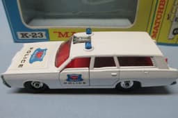 Matchbox King Size  K-23 Rare Mercury Police Commuter White / Police Labels