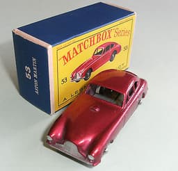 Matchbox Lesney 1:75 no.53 Aston Martin DB2-4 in Box - Excellent Rare Maroon
