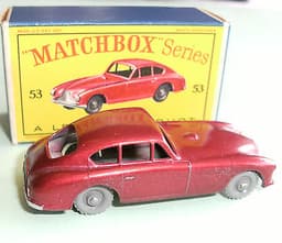 Matchbox Lesney 1:75 no.53 Aston Martin DB2-4 in Box - Excellent Rare Maroon